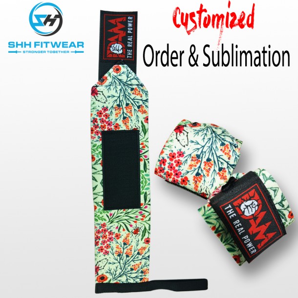 weight lifting Flower wrist wraps Heavy-duty shh Elastic wrist wrap Cross Fit Bodybuilding Gym Training W113